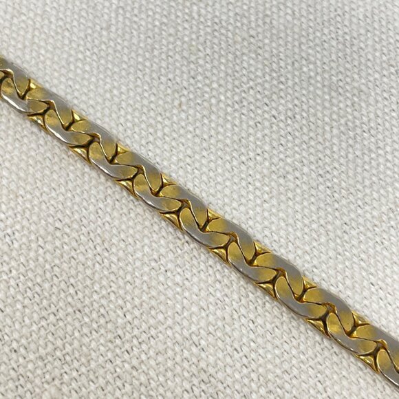 Goldette Link Bracelet Marked Vintage Gold-Tone Chain - Picture 10 of 13